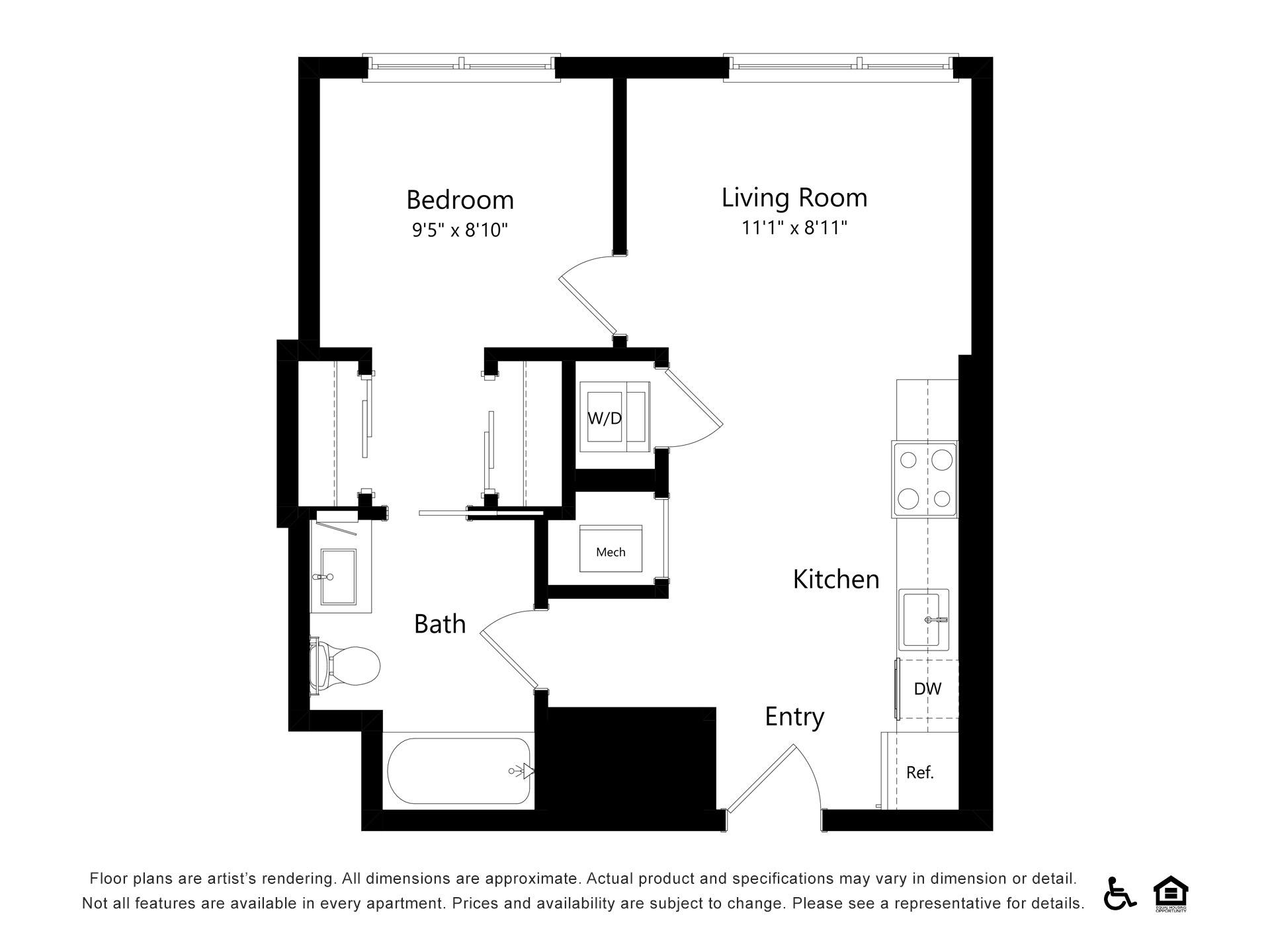 Floor plan layout diagram for A12